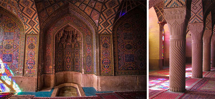 شبستان غربی (ستون ها و محراب)